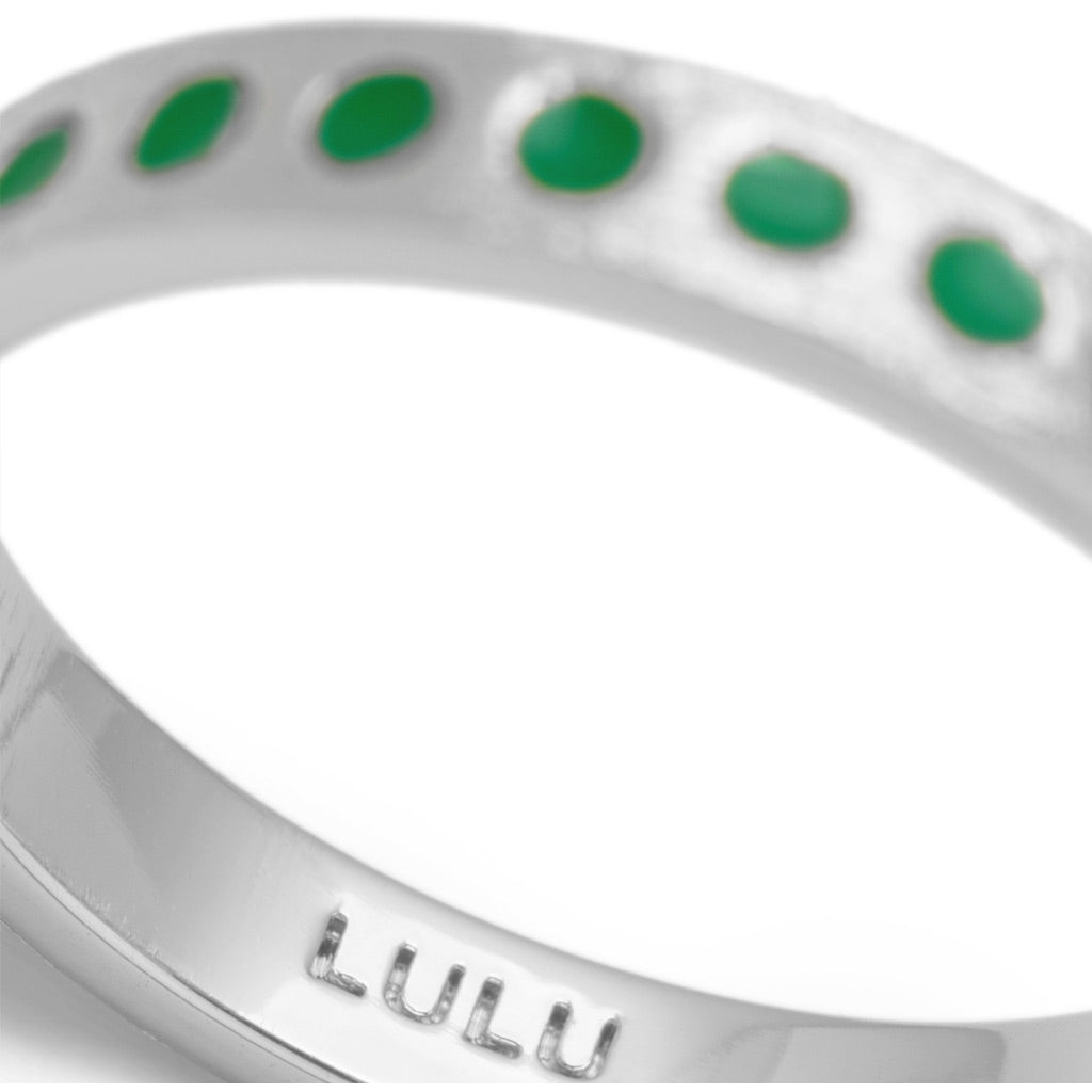 LULU Copenhagen Pattern Ring argent Rings Light Green
