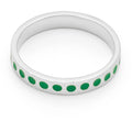 Pattern Ring argent - Light Green