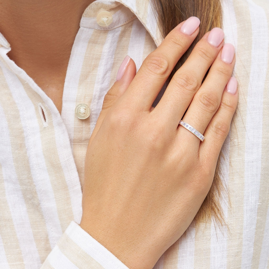 LULU Copenhagen Pattern Ring argent Rings Purple