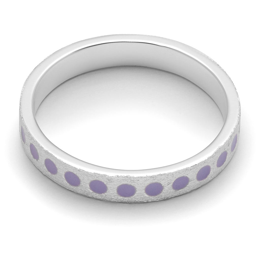 LULU Copenhagen Pattern Ring argent Rings Purple