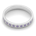 Pattern Ring argent - Purple