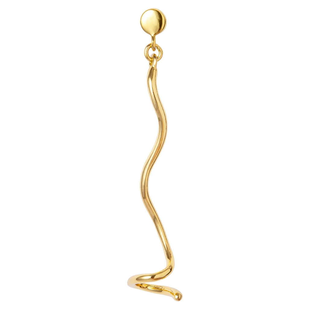 LULU Copenhagen Topping Short Swirl boucle d'oreille 1 pièce Ear stud, 1 pcs Gold Plated